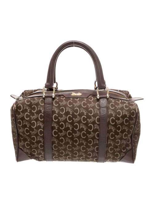 Celine Canvas Macadam Boston Handbag