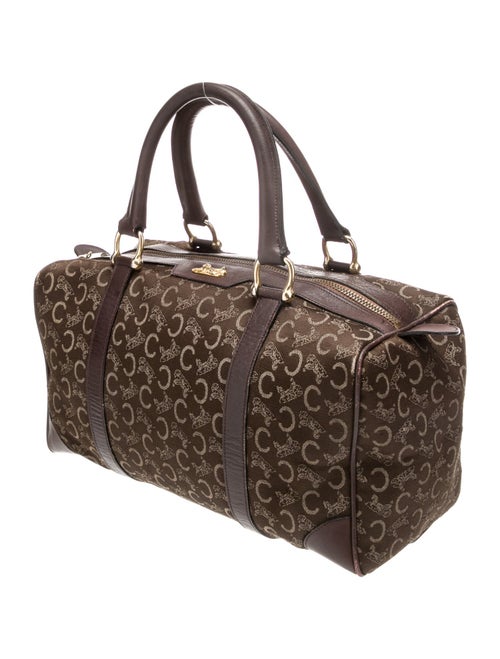 Celine Canvas Macadam Boston Handbag