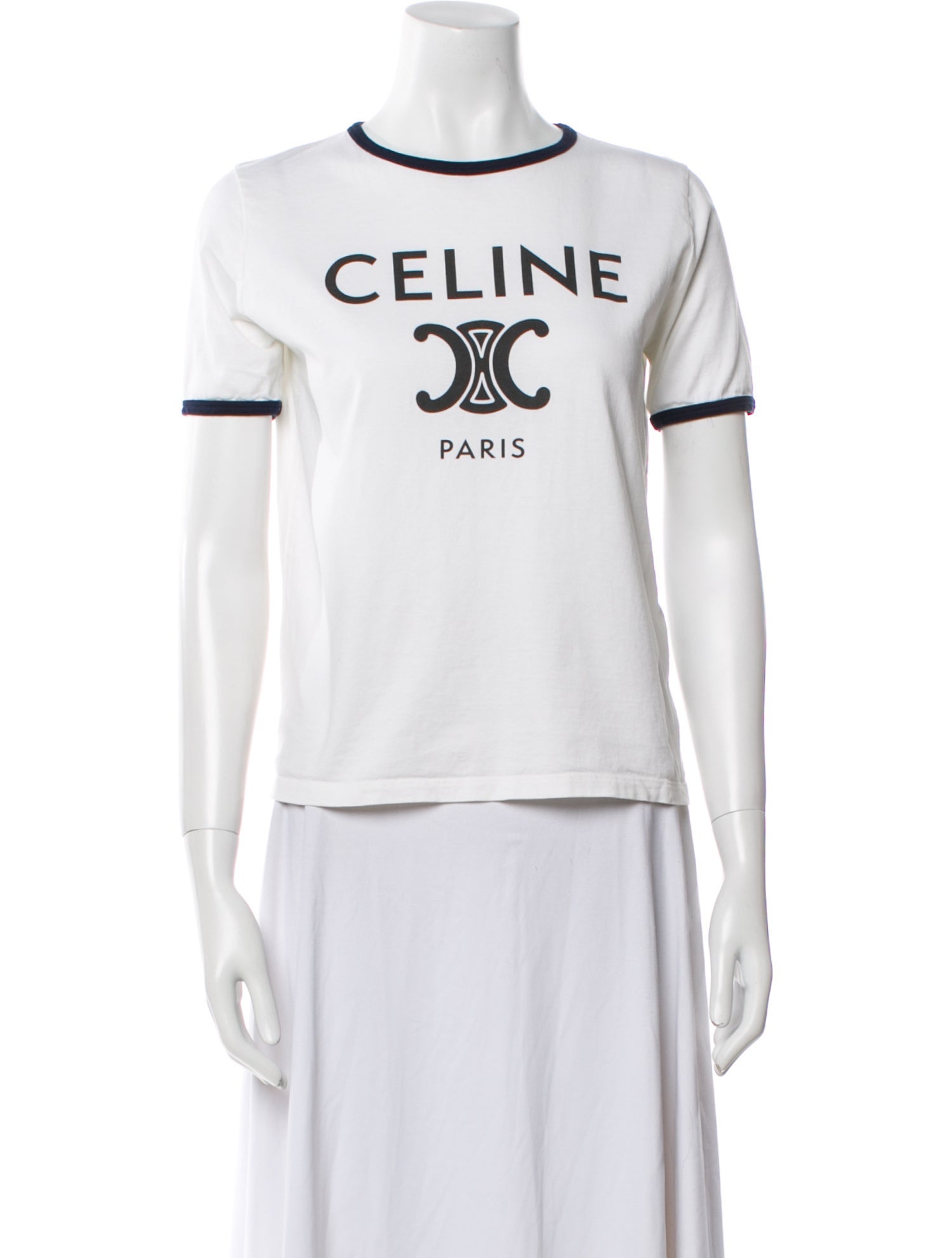 Celine Graphic Print Crew Neck T-Shirt