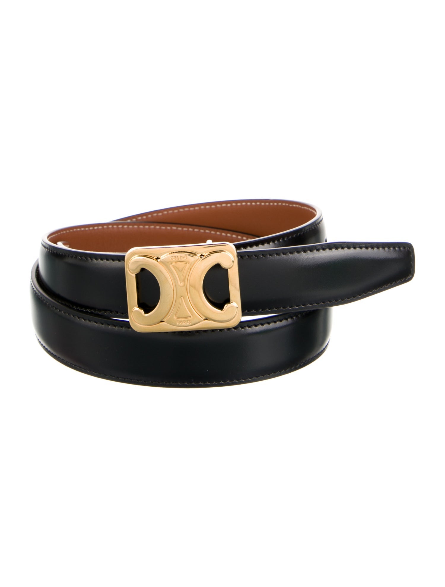 Celine Skinny Vachetta Leather Belt