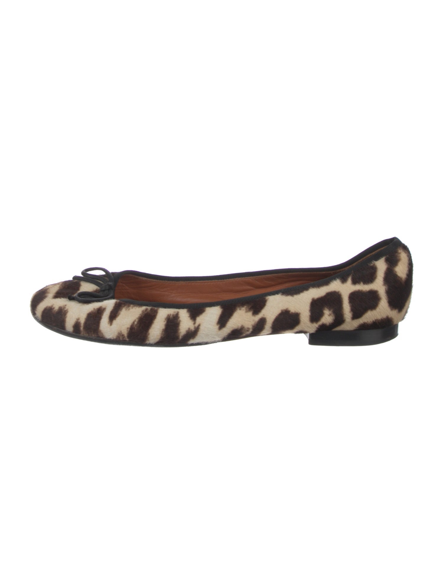 Celine Ponyhair Animal Print Flats
