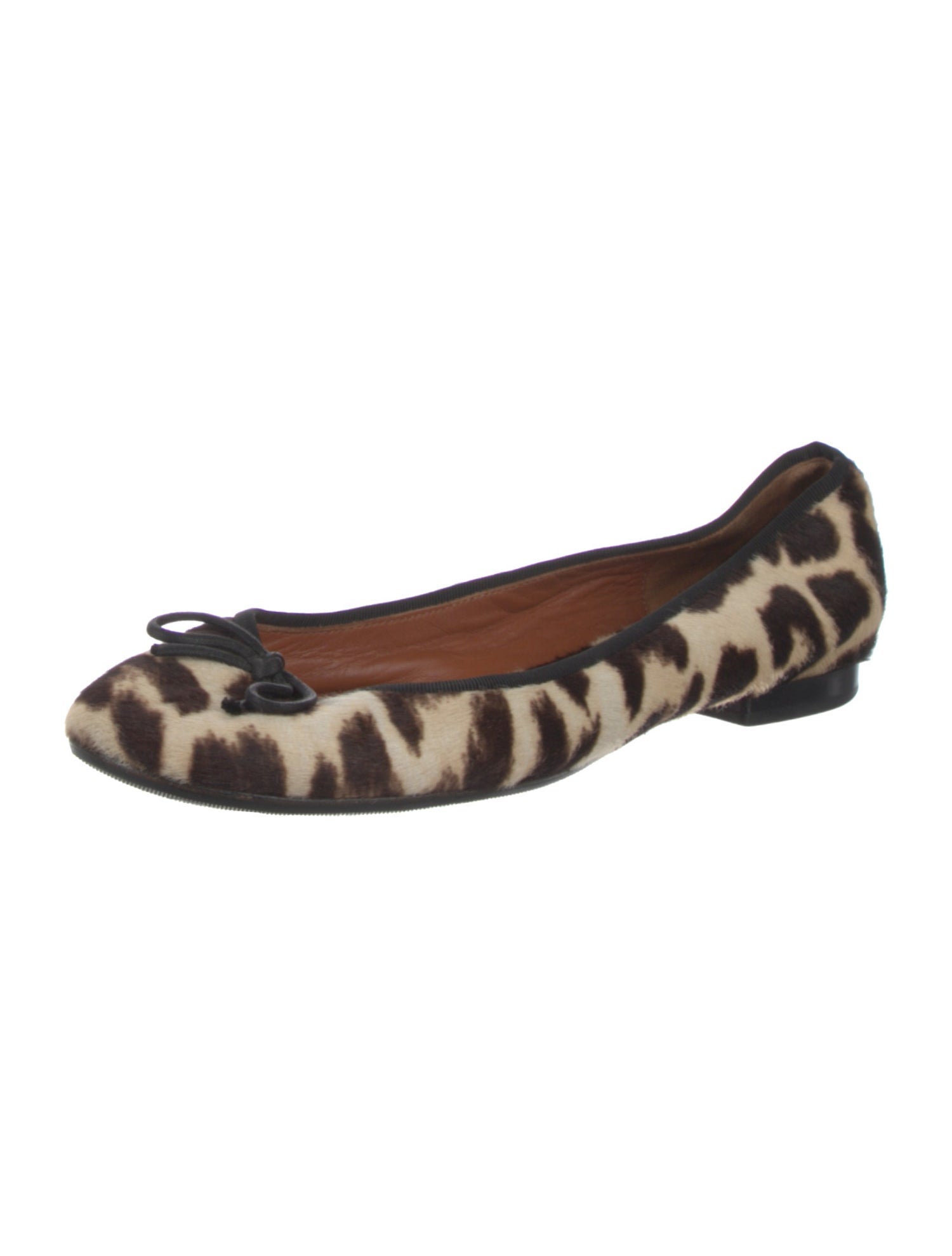 Celine Ponyhair Animal Print Flats