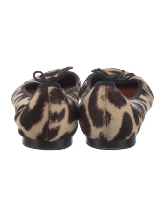 Celine Ponyhair Animal Print Flats