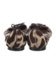 Celine Ponyhair Animal Print Flats