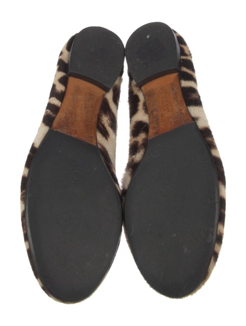 Celine Ponyhair Animal Print Flats