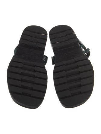 Celine Canvas Printed Slingback Sandals