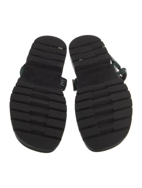 Celine Canvas Printed Slingback Sandals