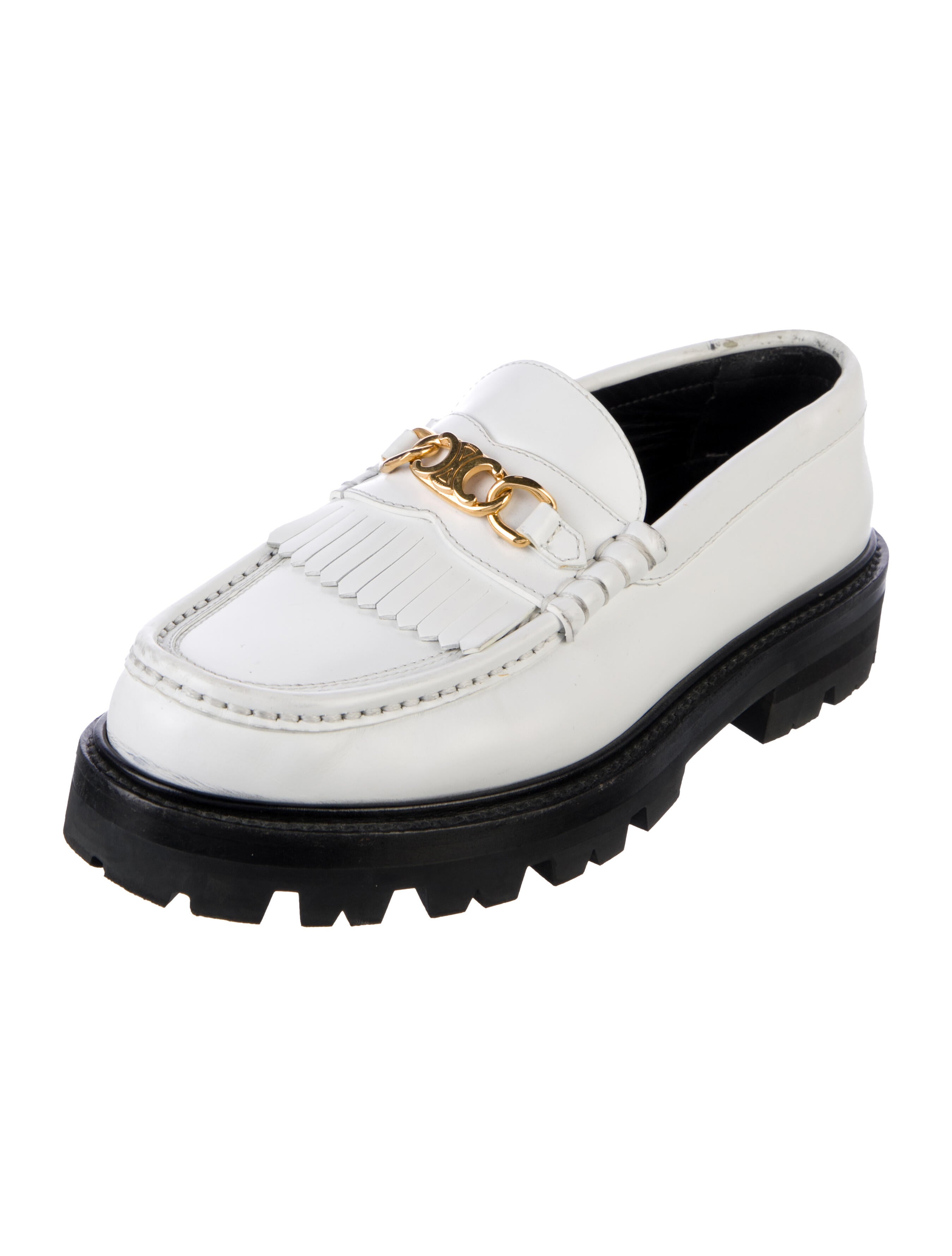 Celine Horsebit Accent Leather Loafers
