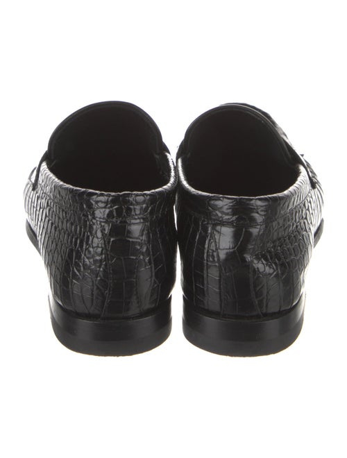 Celine Leather Animal Print Loafers