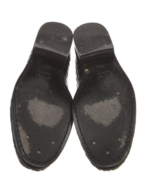 Celine Leather Animal Print Loafers