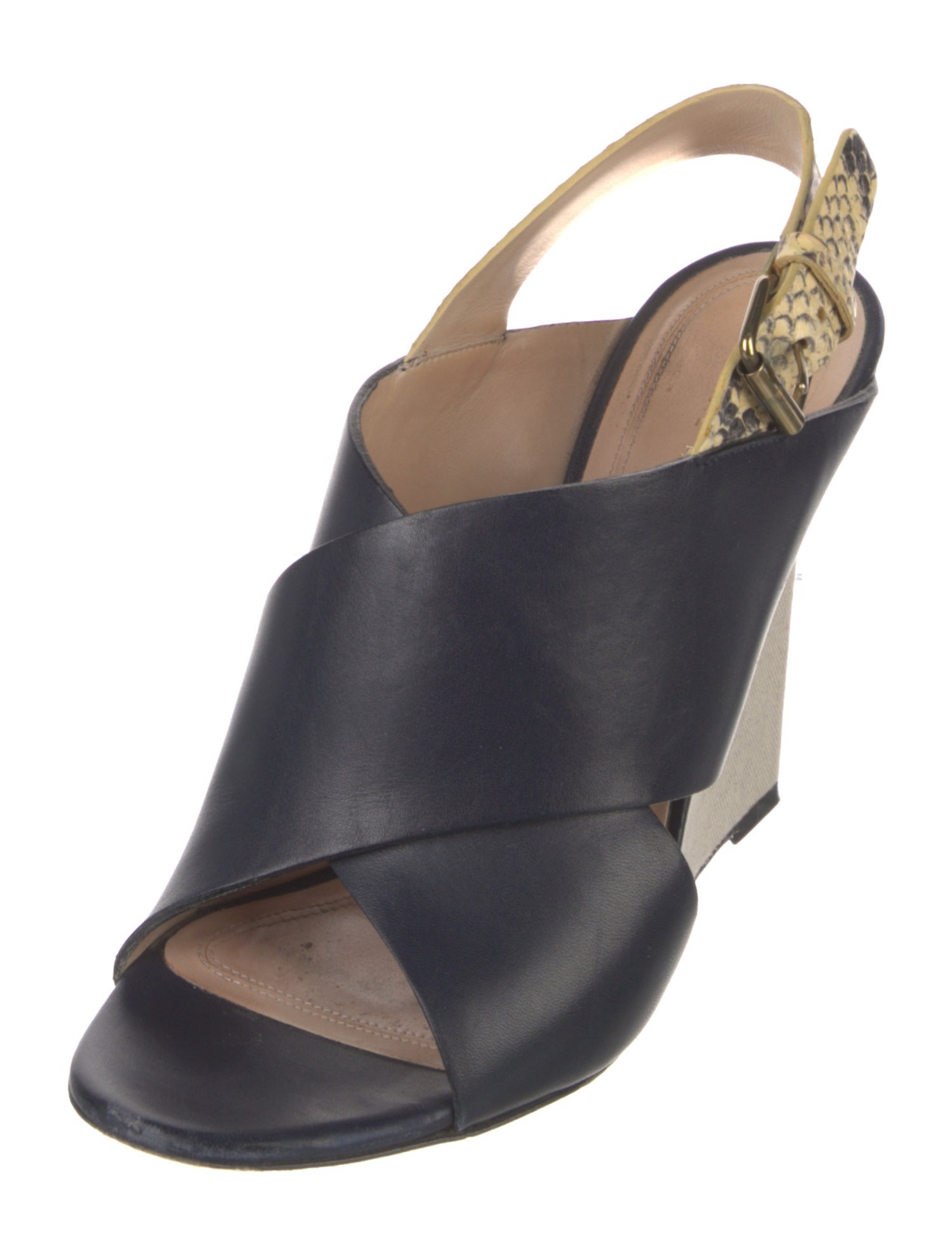 Celine Leather Slingback Sandals
