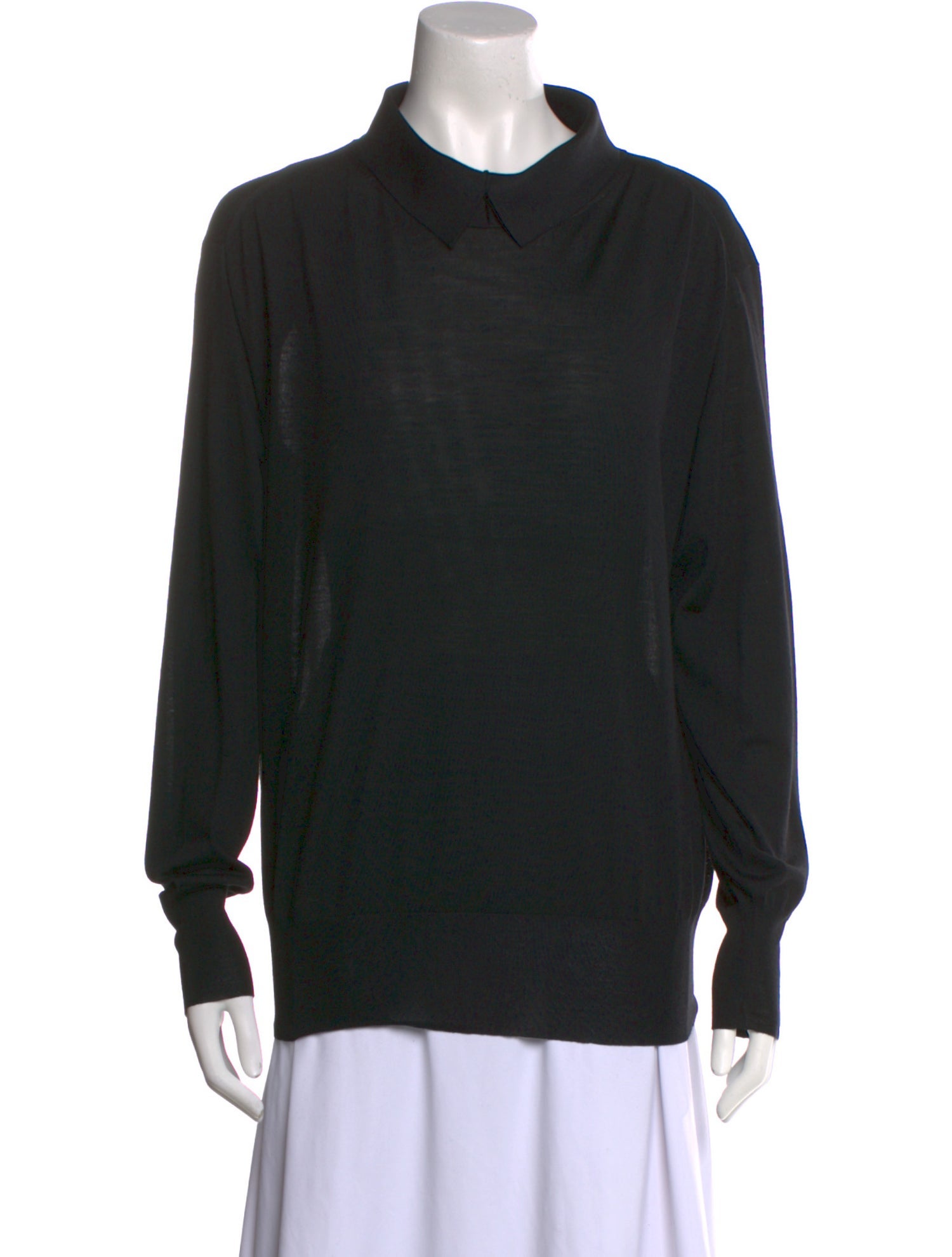 Celine Silk Cowl Neck Sweatshirt