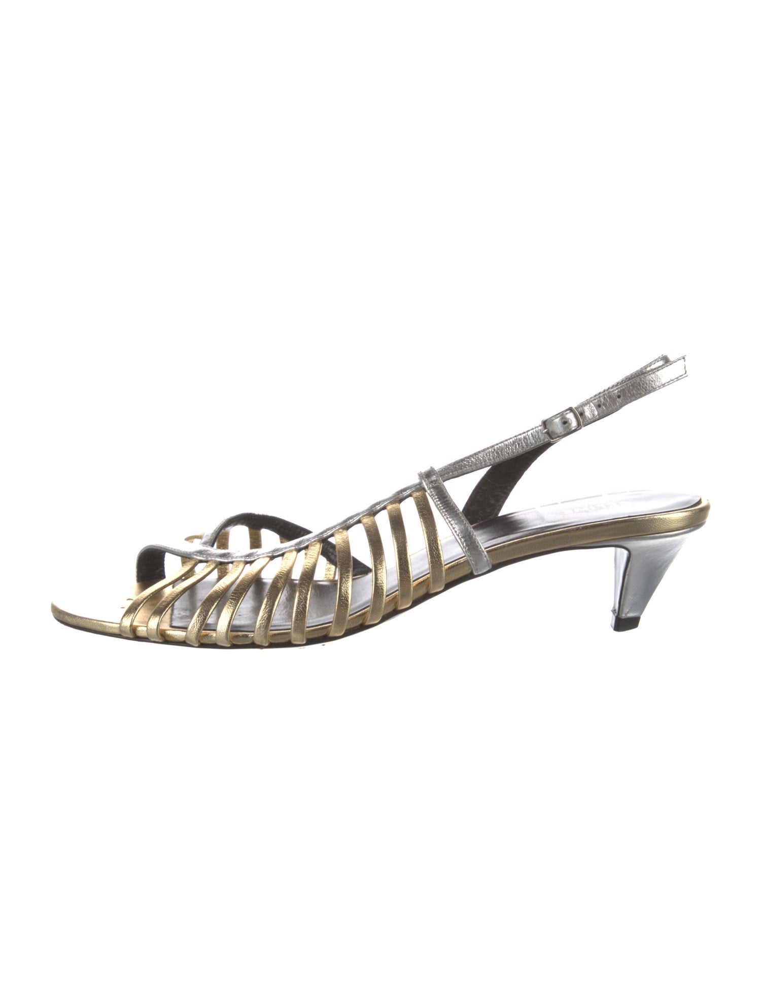 Celine Leather Slingback Sandals