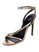 Celine Leather Colorblock Pattern Sandals