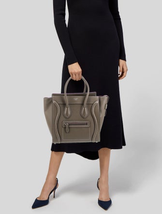 Celine Leather Luggage Micro