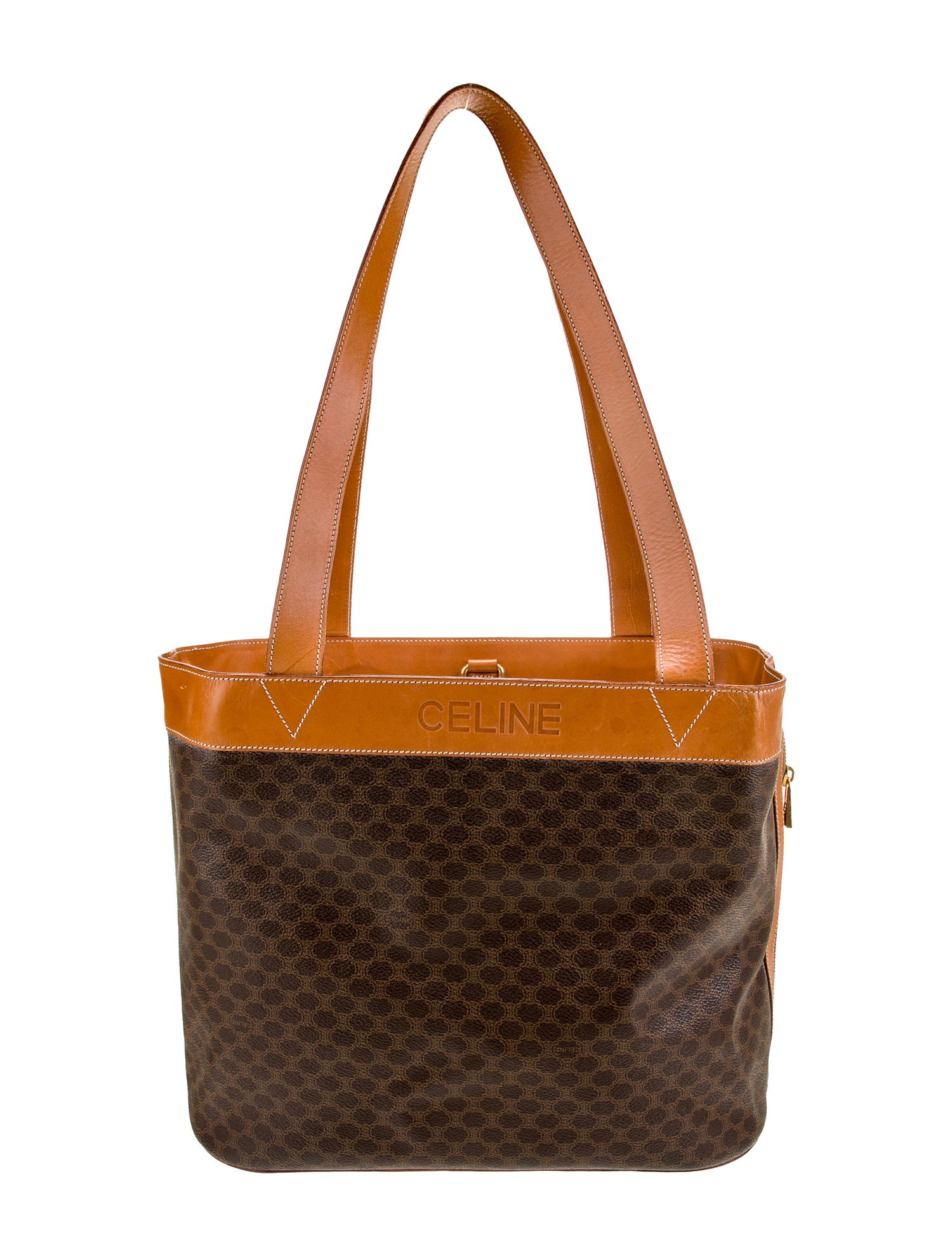 Celine 2022 Cabas Drawstring Cuir Triomphe - Black Totes