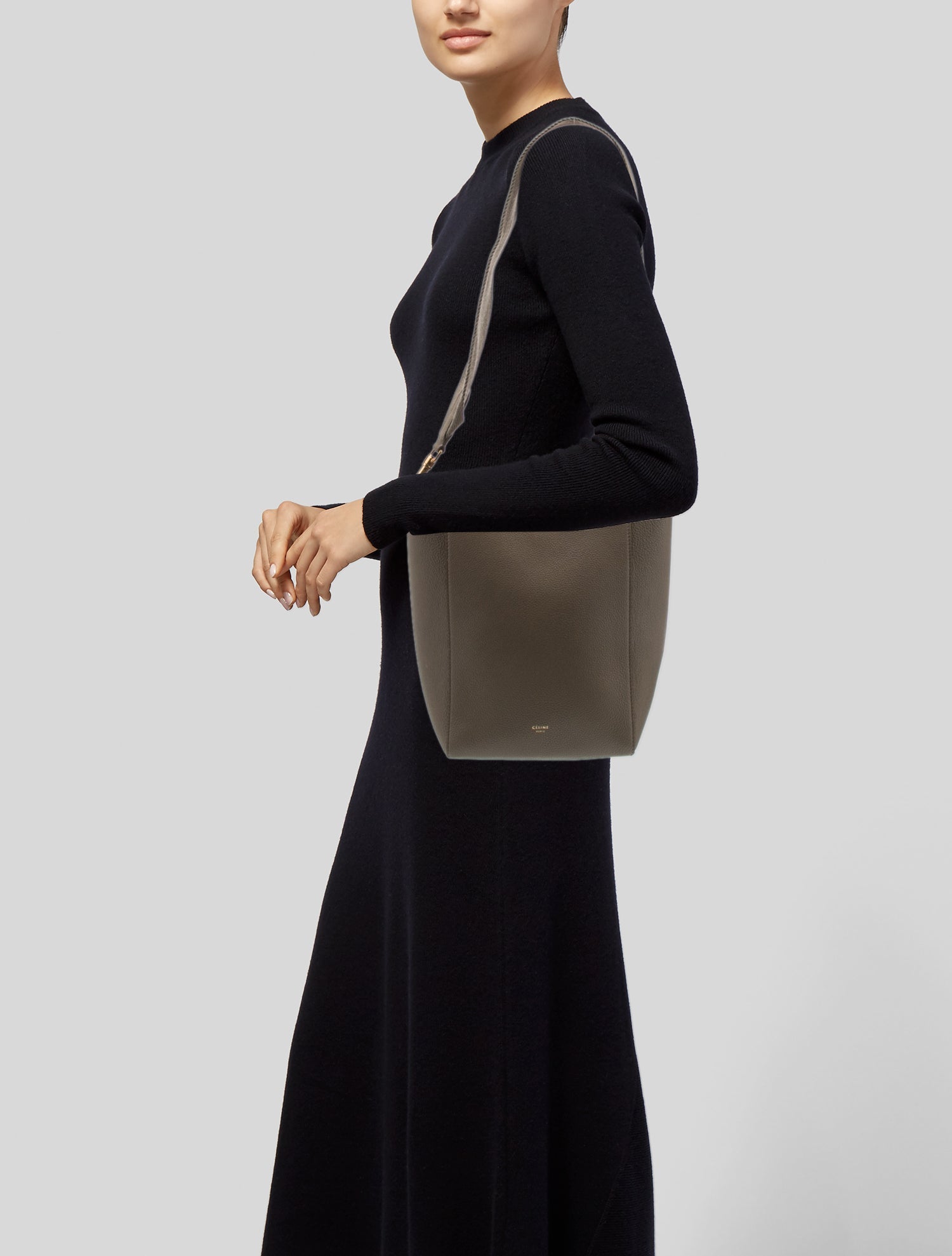 Celine Leather Seau Sangle Small