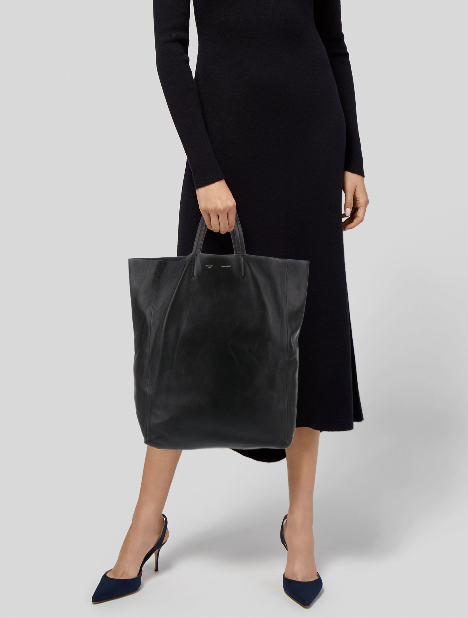 Celine Leather Vertical Cabas