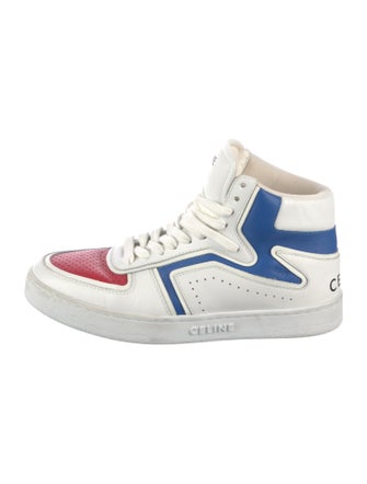 Celine Leather Colorblock Pattern Sneakers