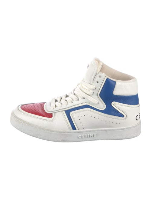 Celine Leather Colorblock Pattern Sneakers