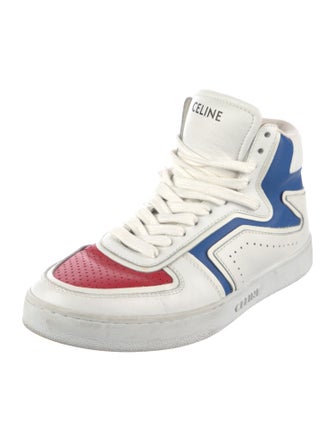 Celine Leather Colorblock Pattern Sneakers