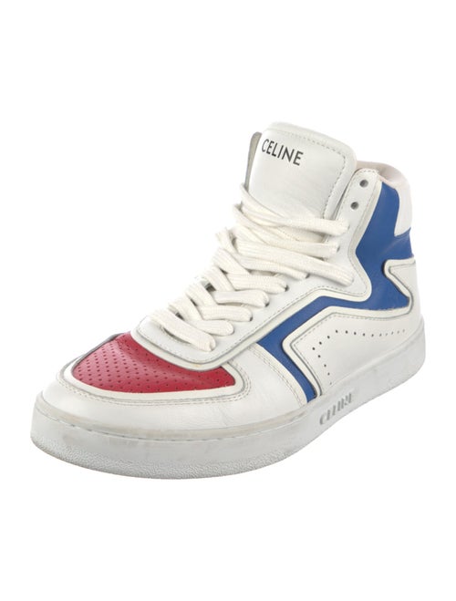 Celine Leather Colorblock Pattern Sneakers