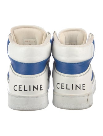 Celine Leather Colorblock Pattern Sneakers