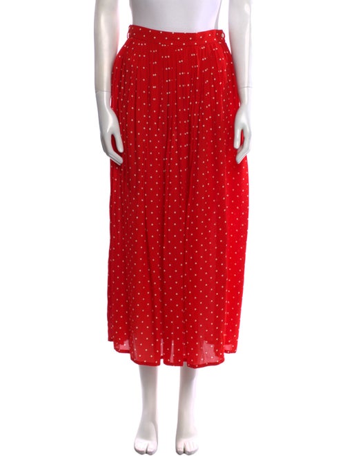 Celine Polka Dot Print Midi Length Skirt