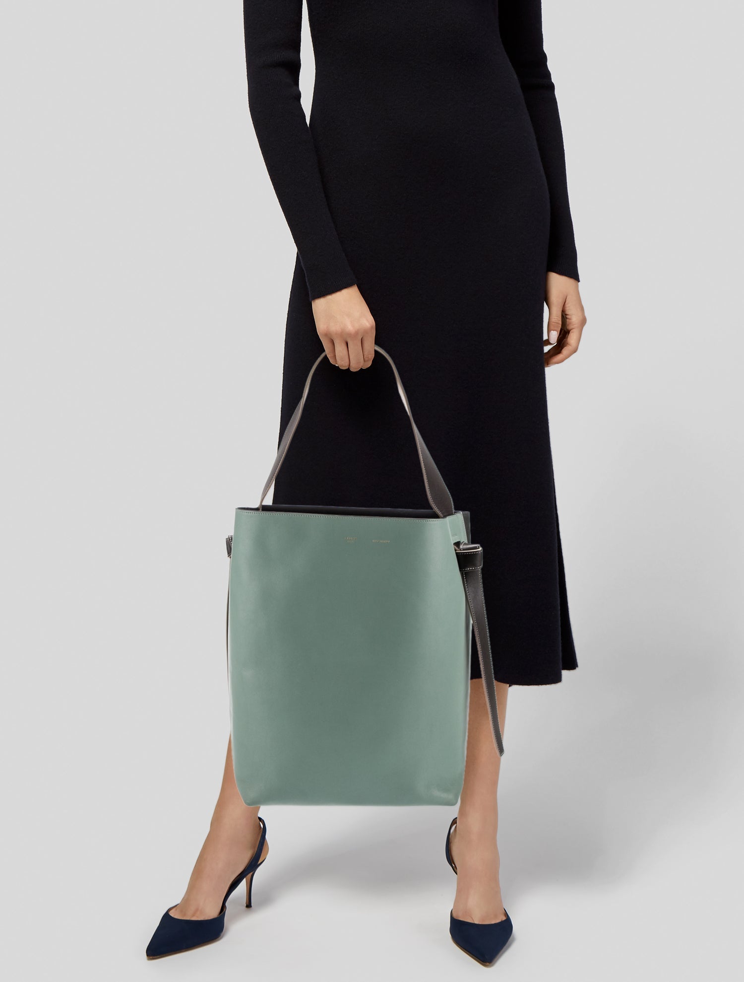 Celine Leather Twisted Cabas Small