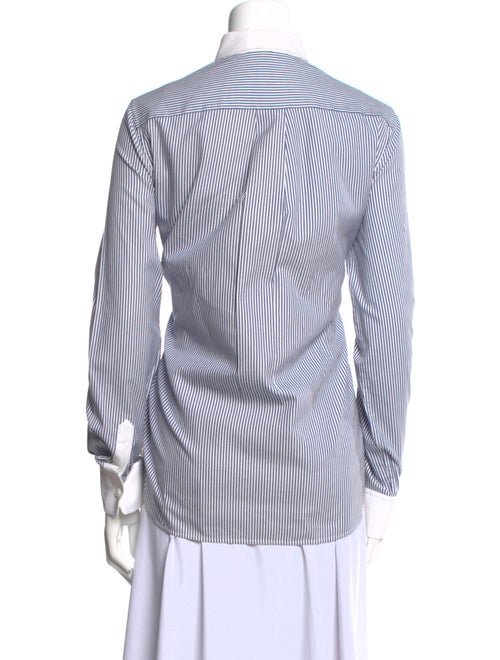 Celine Striped Long Sleeve Button-Up Top