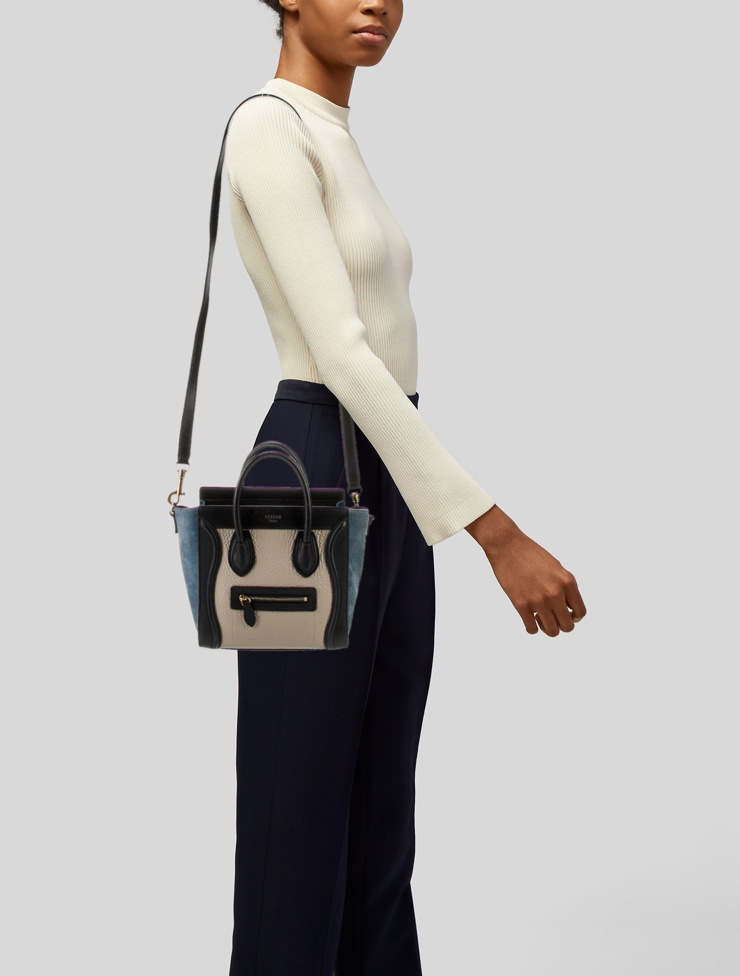 Celine Leather Top Handle Bag