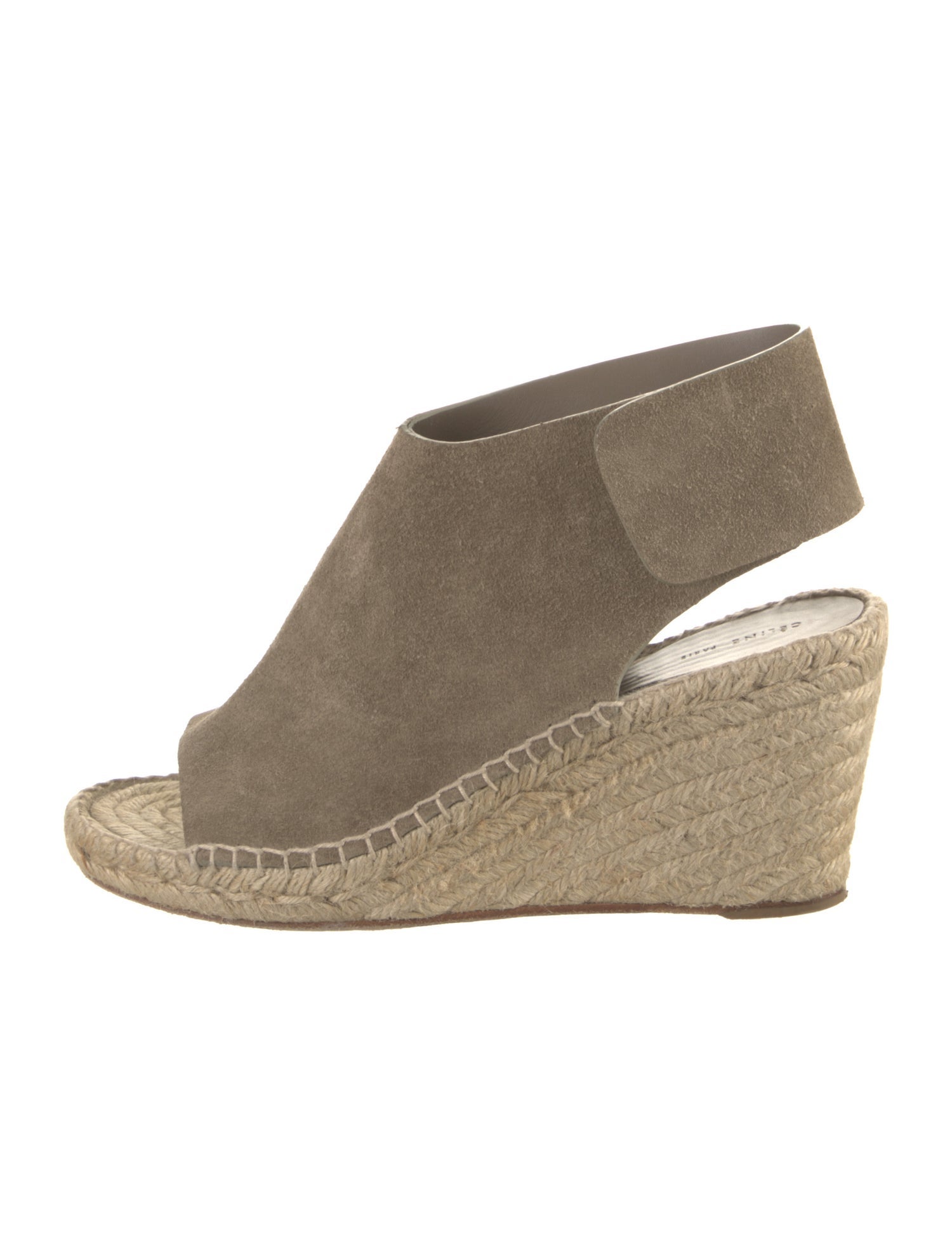 Celine Suede Whipstitch Trim Espadrilles