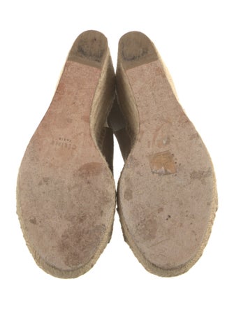 Celine Suede Whipstitch Trim Espadrilles