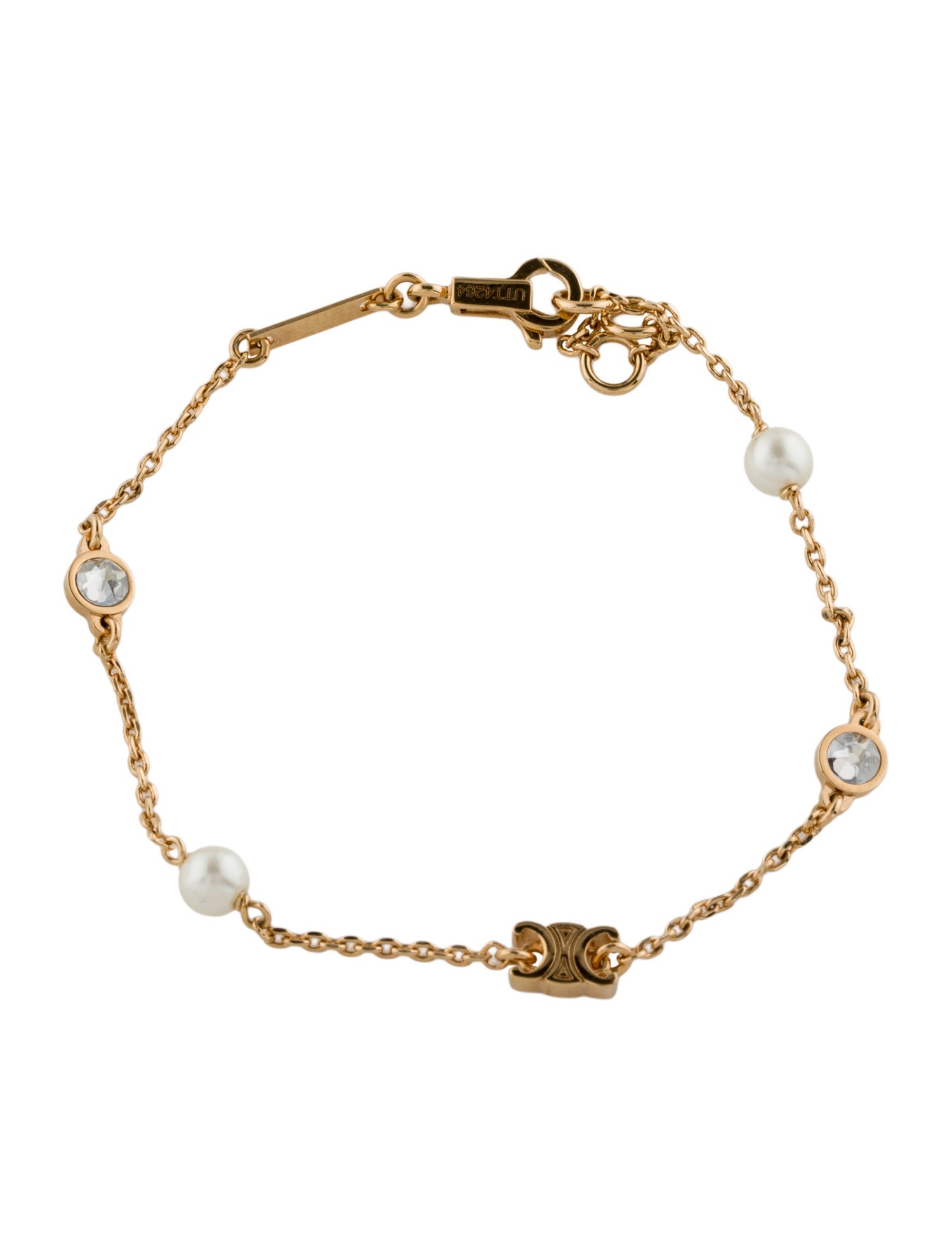 Celine Faux Pearl & Crystal Les Perles Bracelet