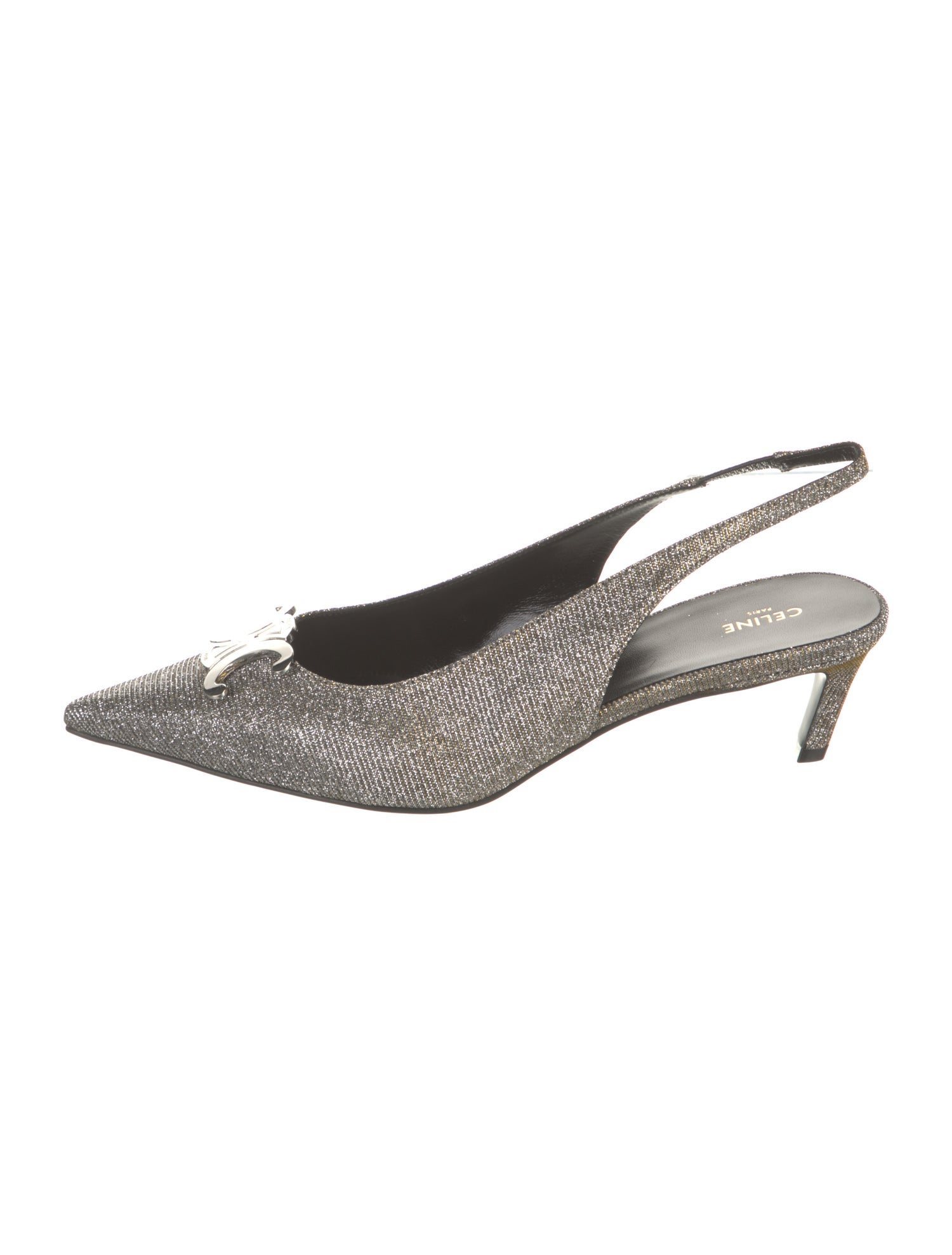 Celine Glitter Slingback Pumps