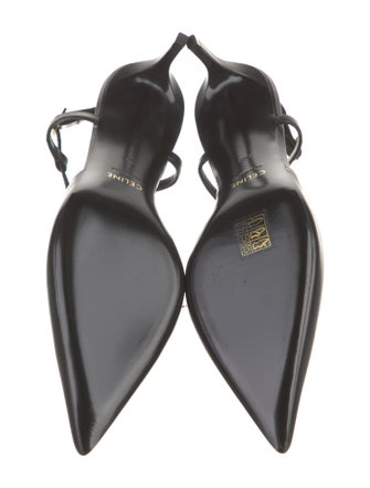 Celine Leather T-Strap Pumps