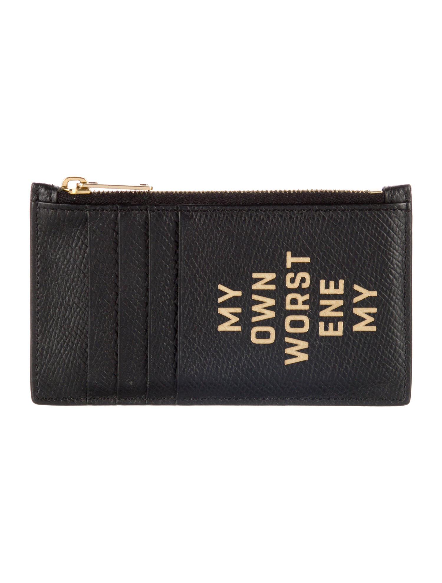 Celine Leather Graphic Print Card Holder