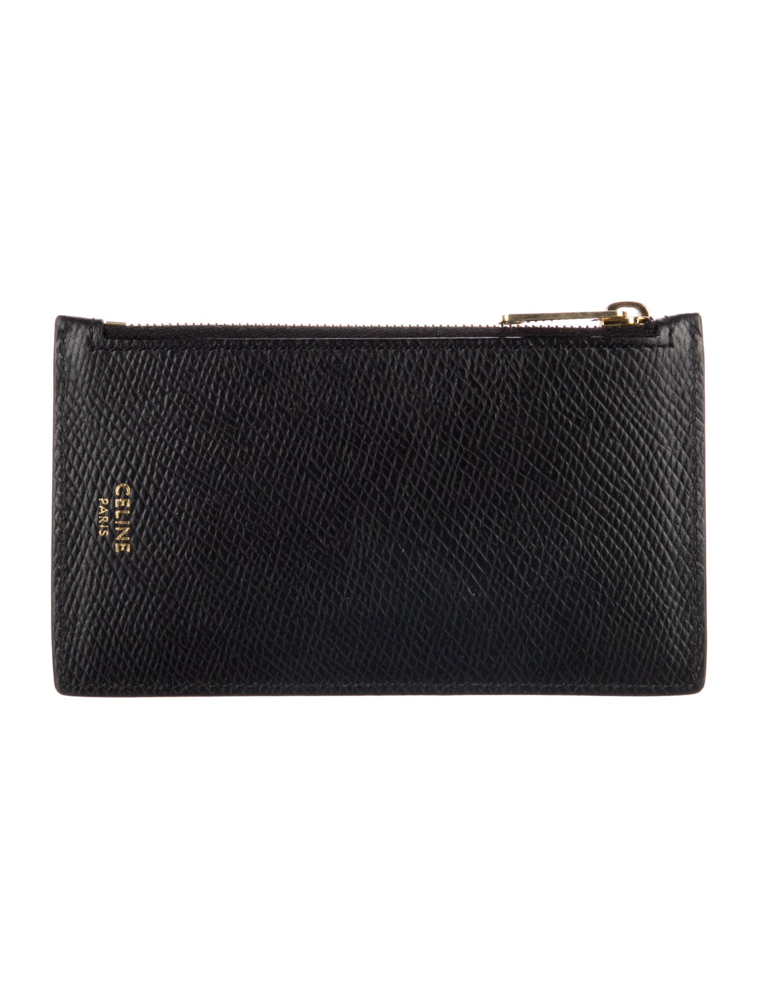 Celine Leather Graphic Print Card Holder