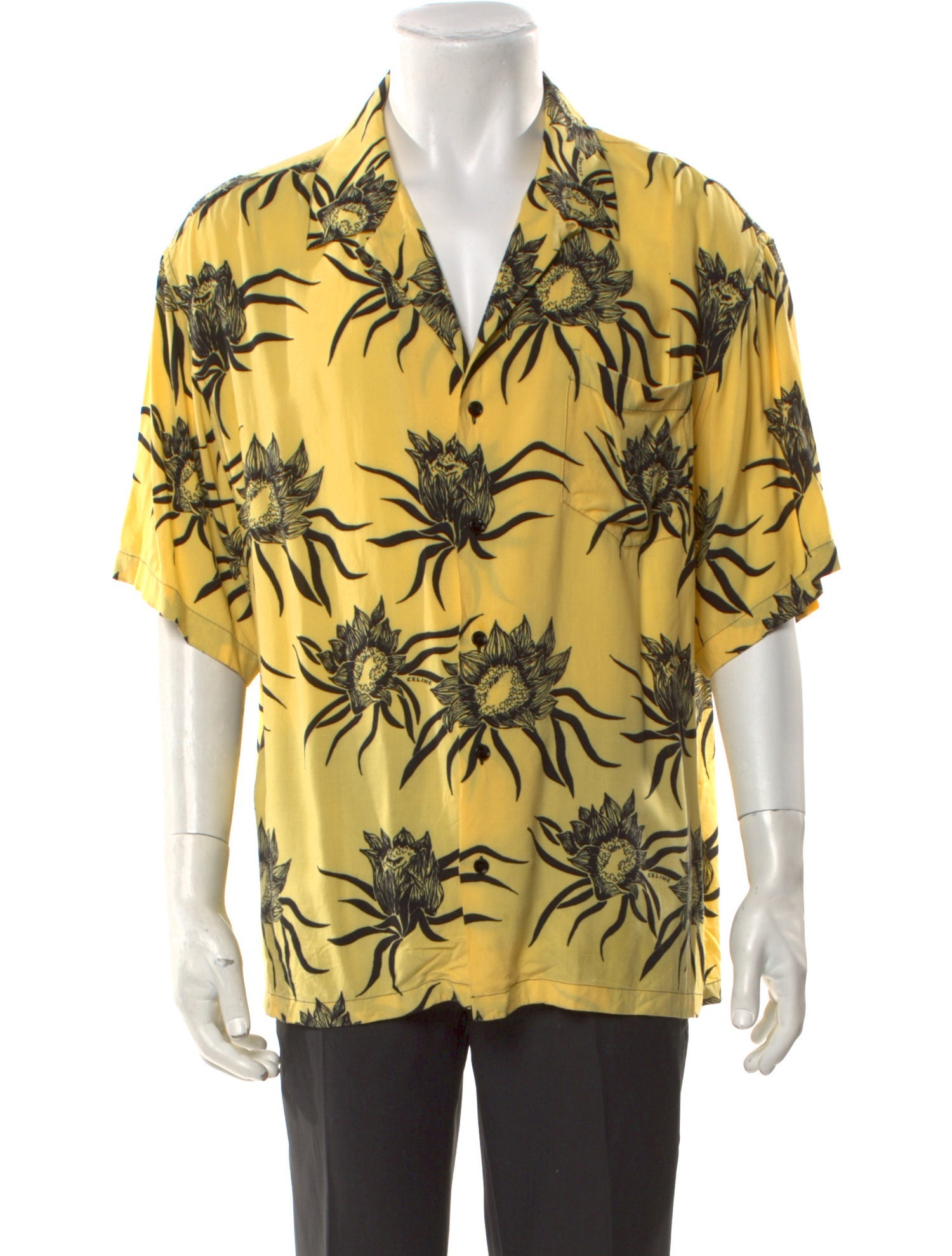 Celine Floral Print Three-Quarter Sleeve Shirt