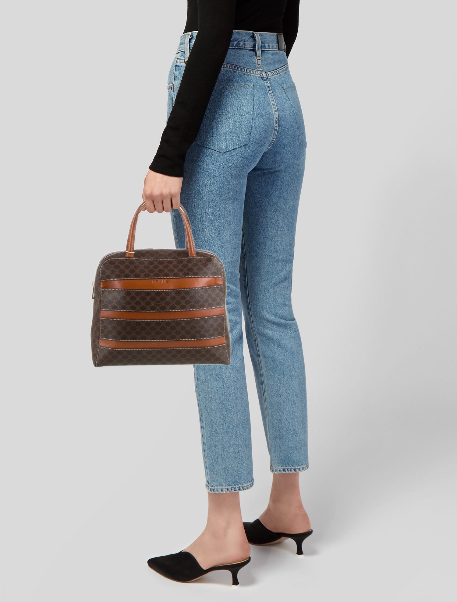 Celine Macadam Top Handle Bag Vintage