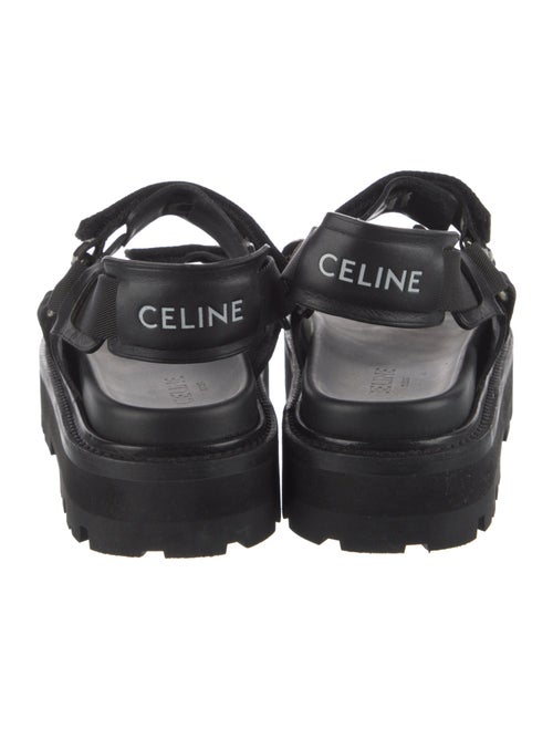 Celine Leather Printed Slingback Sandals
