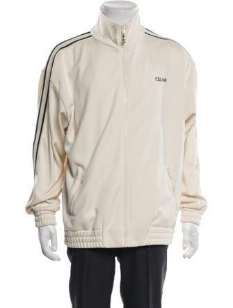 Celine Graphic Print Turtleneck Cardigan