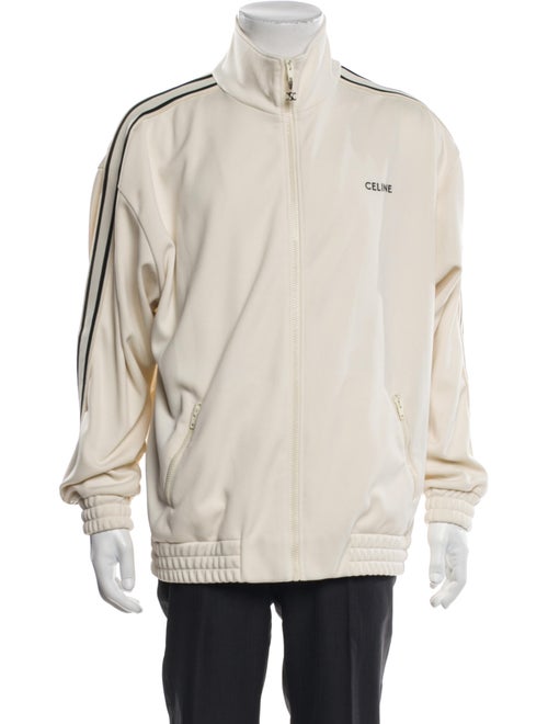 Celine Graphic Print Turtleneck Cardigan