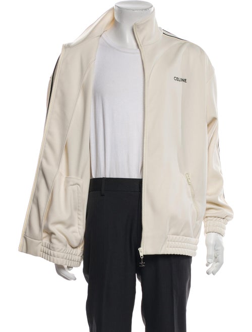 Celine Graphic Print Turtleneck Cardigan