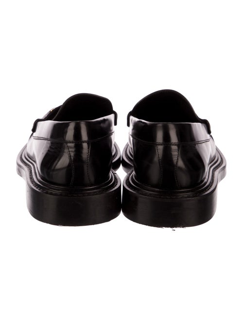 Celine Leather Chain-Link Accents Loafers
