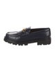 Celine Leather Fringe Trim Accent Loafers