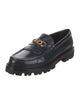 Celine Leather Fringe Trim Accent Loafers