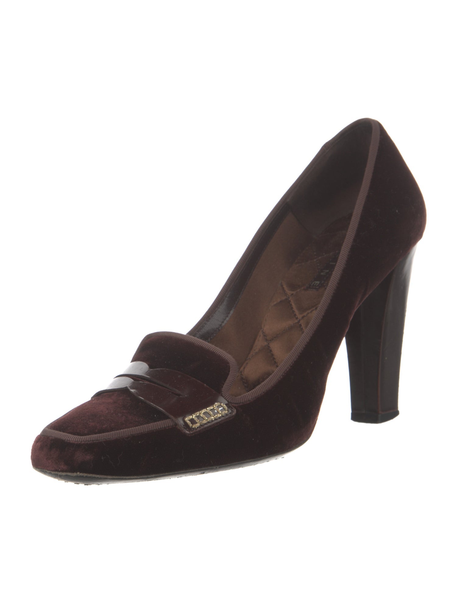 Celine Velvet Grosgrain Trim Pumps
