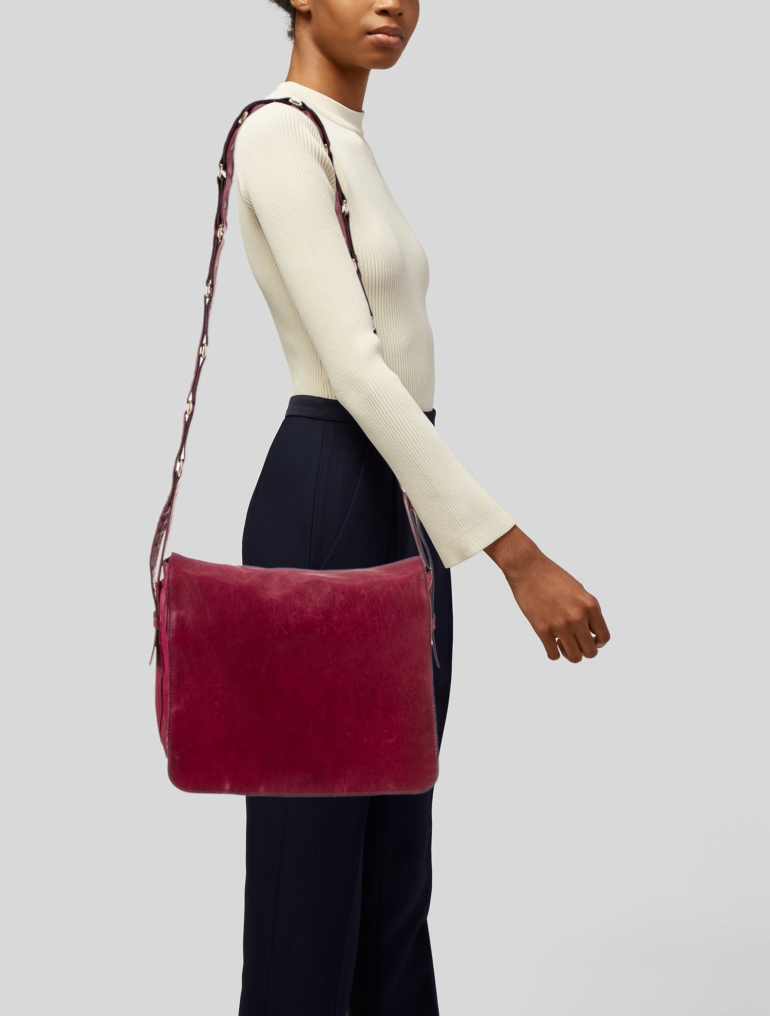 Celine Leather Messenger Bag Vintage