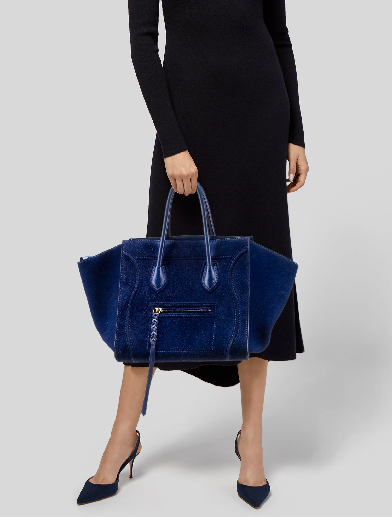 Celine Suede Luggage Phantom Medium